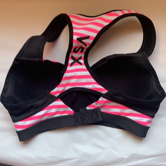 Pink Victoria Secret Striped Sports Bra - Picture 2 of 3